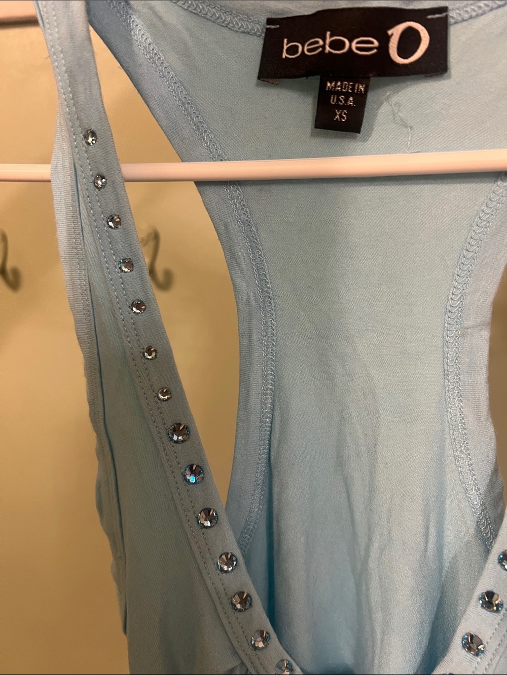 bebe Pale Blue Studded Racerback Tank - Picture 10 of 13